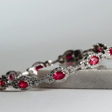 Wrist Fashion Bracelet Medawar White Gold Diamond Ruby Grand Rapids Jewelry Store - Wrist Fashion Bracelet Medawar White Gold Diamond Ruby