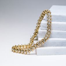 Grand Rapids Jewelry Store - Wrist Fashion Tennis Bracelet Medawar Yellow Gold Diamond
