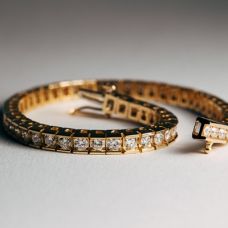 Grand Rapids Jewelry Store - Wrist Fashion Tennis Bracelet Medwar Yellow Gold Diamond