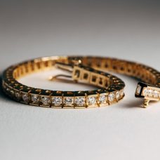 Wrist Fashion Tennis Bracelet Medwar Yellow Gold Diamond Grand Rapids Jewelry Store - Wrist Fashion Tennis Bracelet Medwar Yellow Gold Diamond