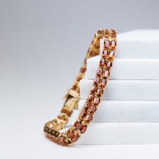 Wrist Fashion Tennis Bracelet Medwar Yellow Gold Garnet Grand Rapids Jewelry Store - Wrist Fashion Tennis Bracelet Medwar Yellow Gold Garnet