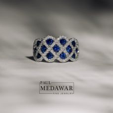 Grand Rapids Jewelry Store - Paul Medawar Collection Diamond Gemstone Blue Ring
